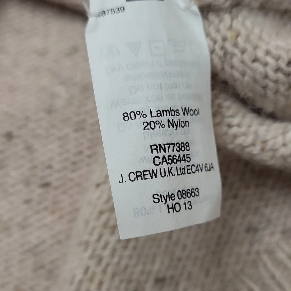 J. Crew Jeweled Donegal Wool Crewneck Sweater Size Medium